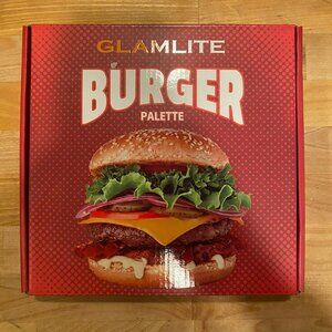 Glamlite Burger Eyeshadow Palette 16 colors in hamburger packaging